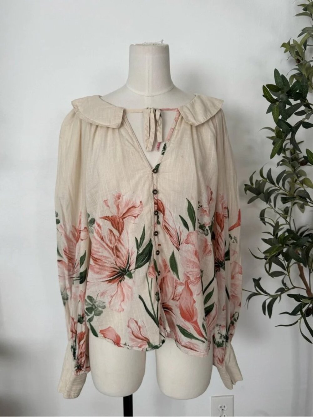 By Anthropologie Peasant Blouse Size M - Picture 7 of 11